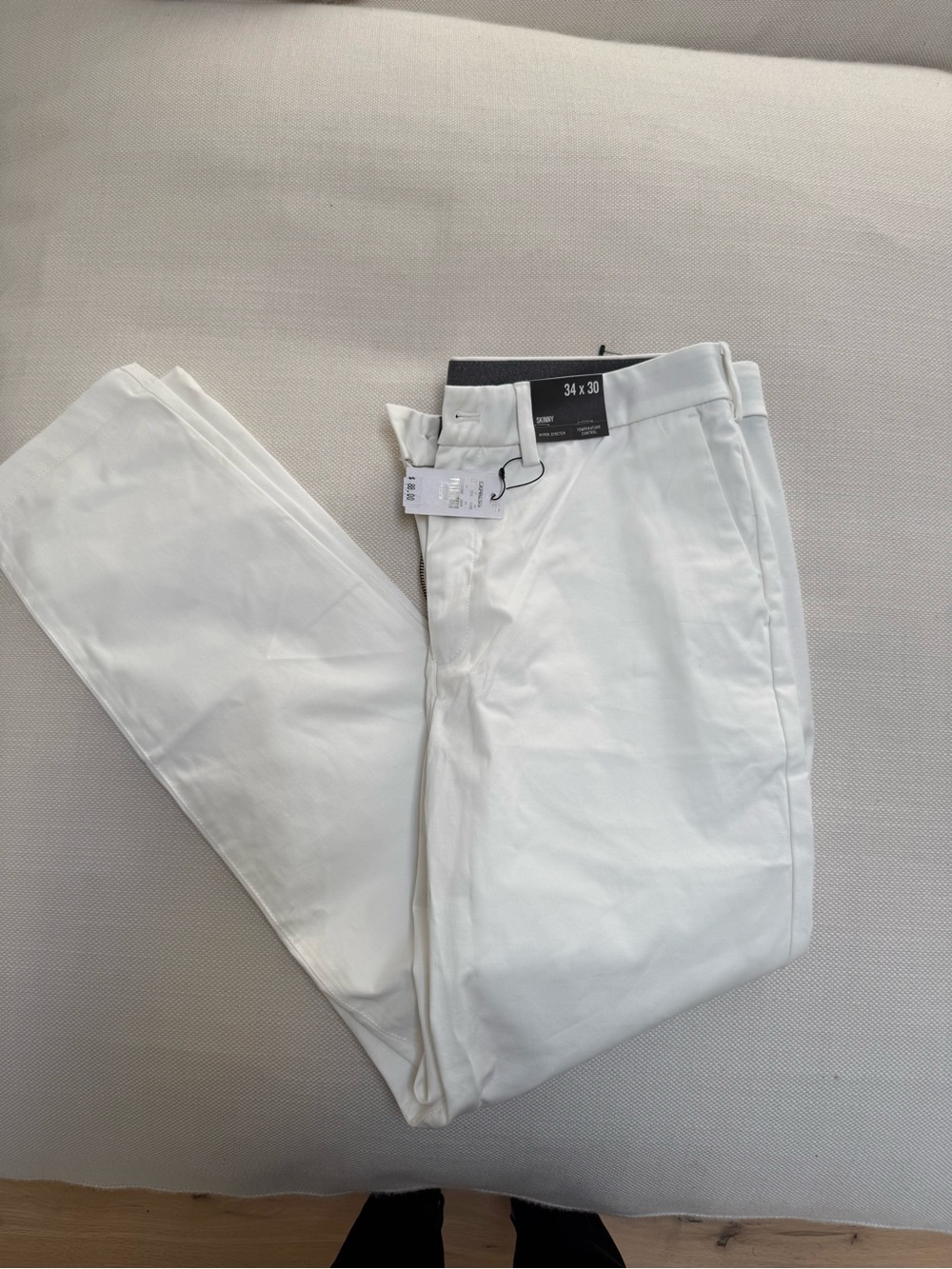 Express White Men's Chino Pants - Slim Straight